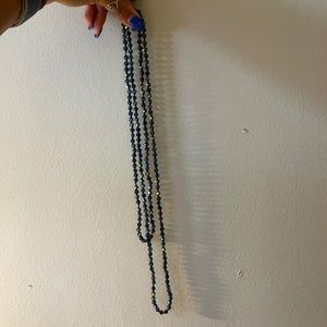 CHARMING CHARLIE Long blue wrap necklace